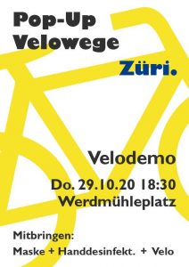 Velodemo PopUp-Velowege: Kampf gegen Corona