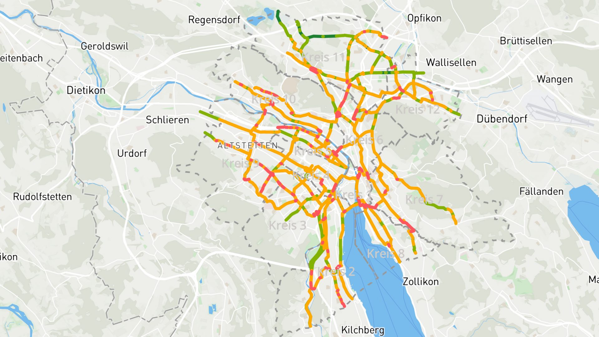 Velobserver: Veloinfrastruktur in der Stadt Zürich ist ein Flickenteppich
