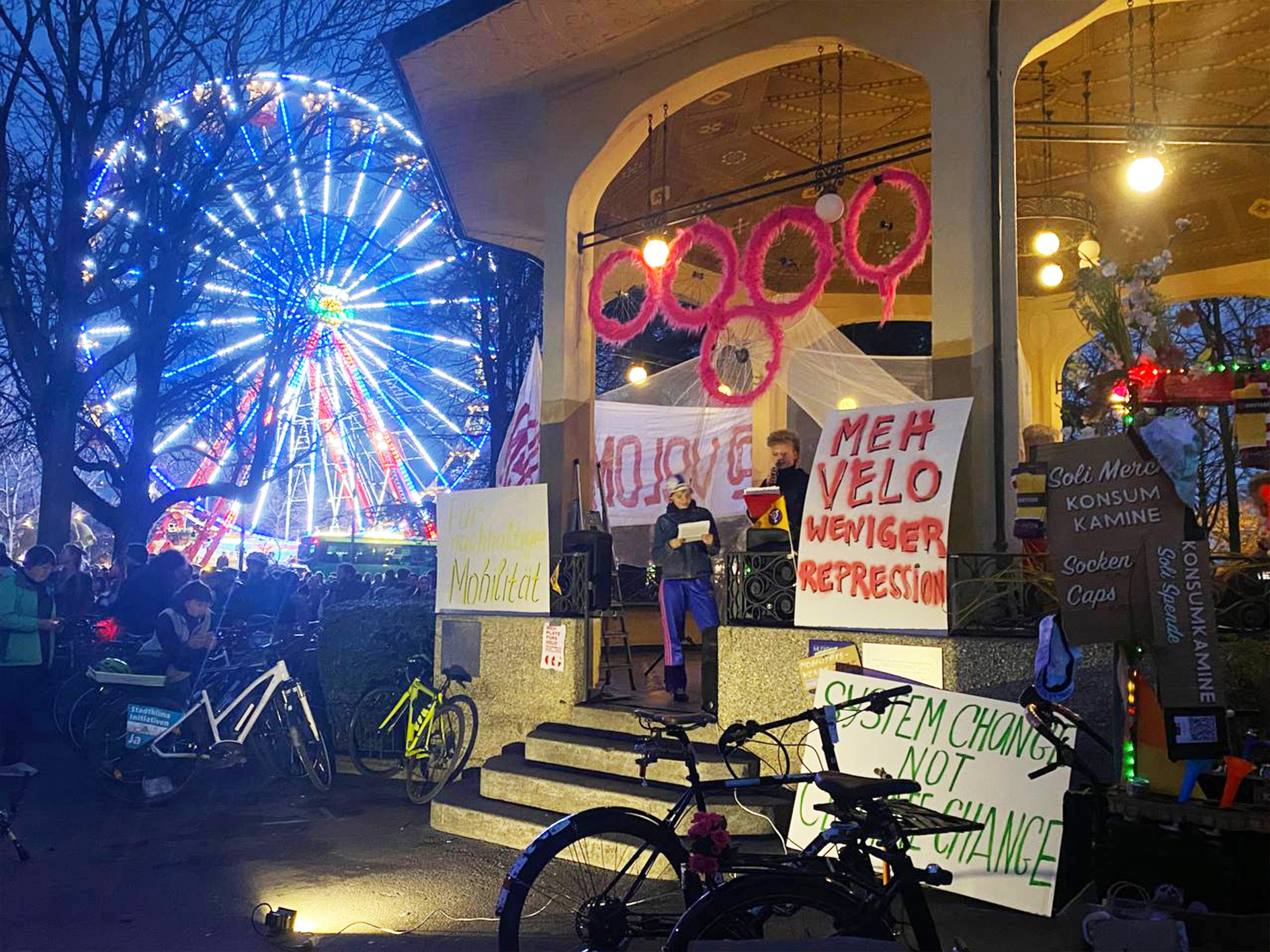 Demonstration für die Critical Mass im März 2024