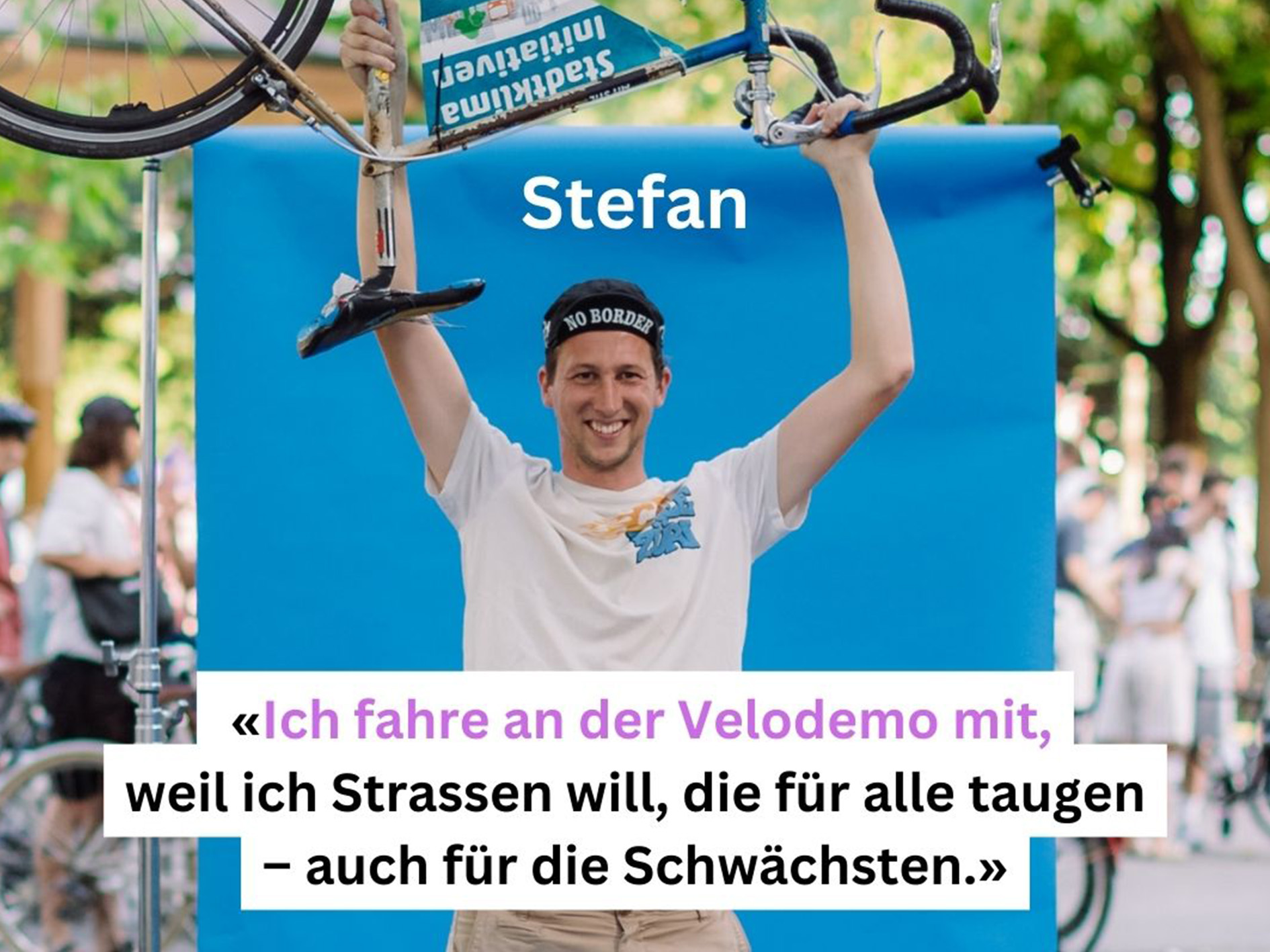 Stefan für die Velodemo