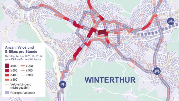 Velozählung in Winterthur